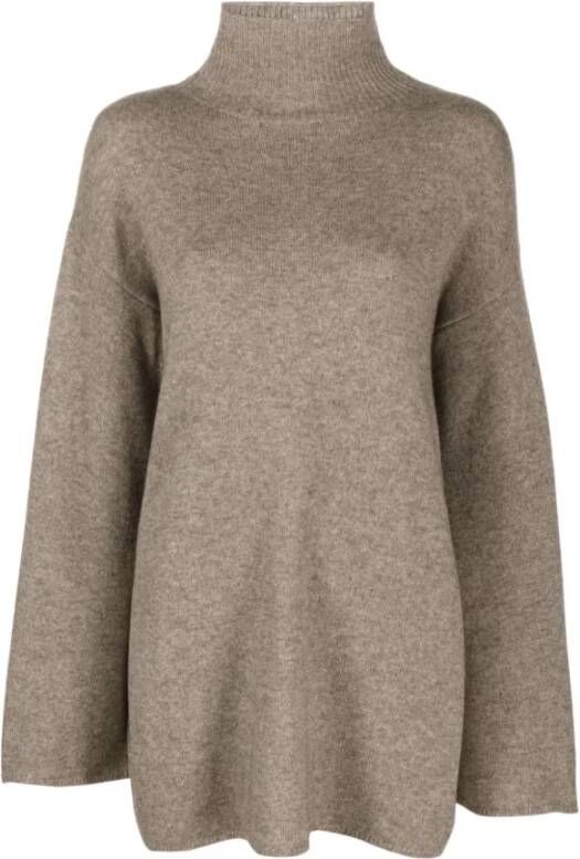 By Malene Birger Camira Wollen Trui Beige Hoge Hals Lange Mouwen By Herenne Birger Grijs Dames