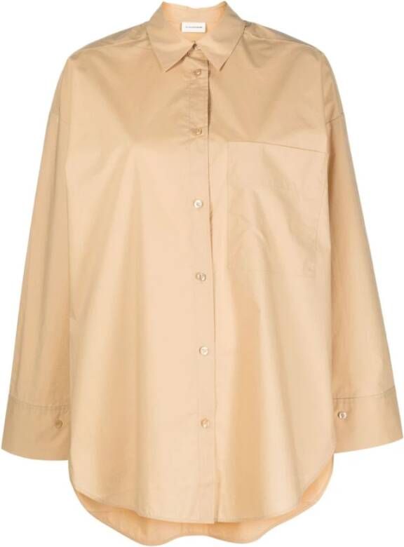 By Malene Birger Donker Zand Derris Shirt By Herenne Birger Beige Dames