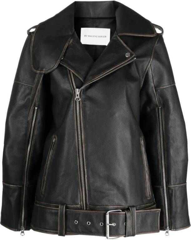 By Malene Birger Leather Jackets By Herenne Birger Zwart Dames