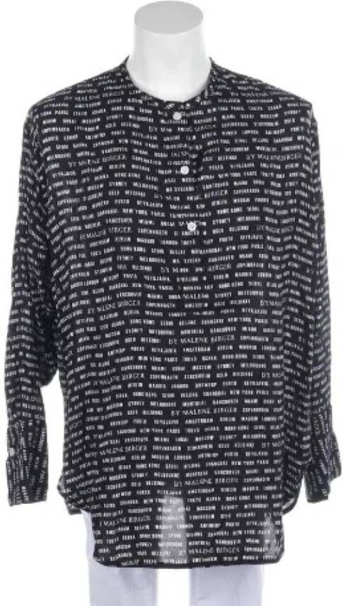 By Malene Birger Pre-owned Preated Viscose Tops By Herenne Birger Pre-owned Zwart Dames