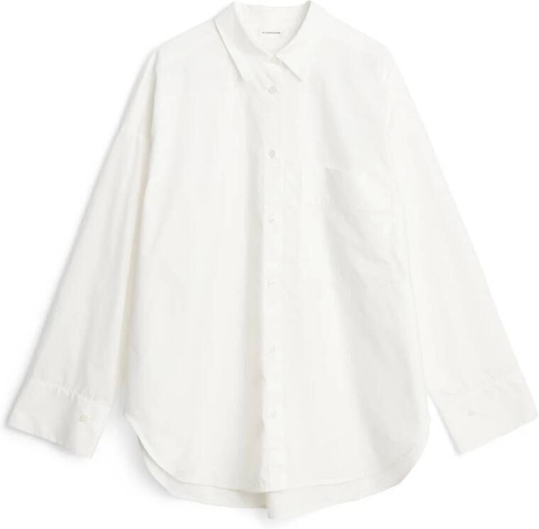 By Malene Birger Boxy Fit Shirt van Biologisch Katoen met Wijde Mouwen By Herenne Birger White Dames