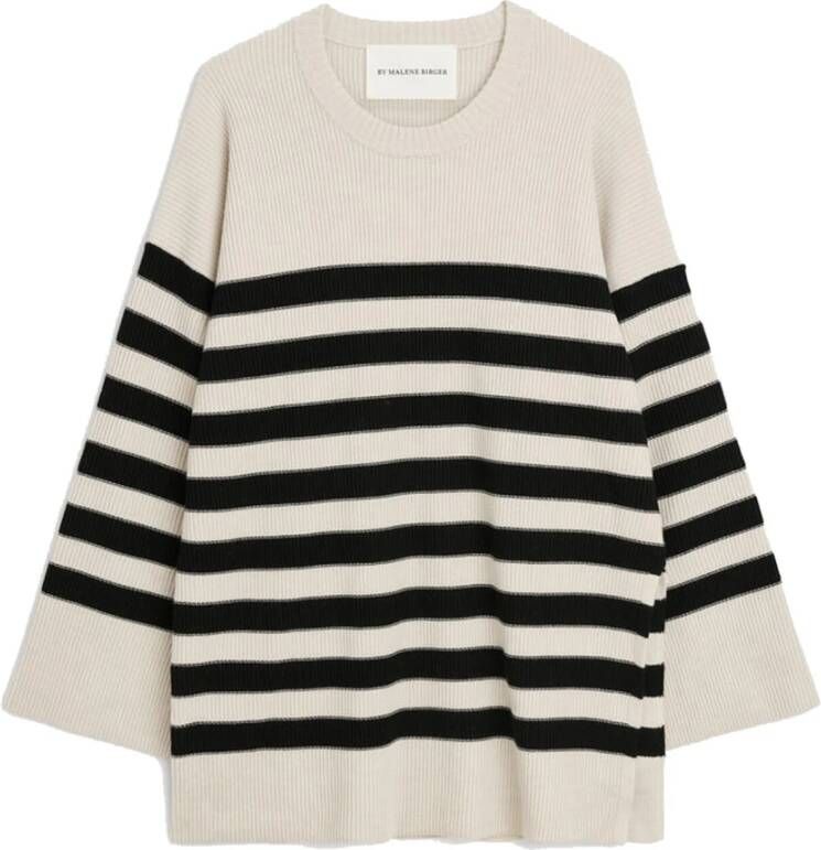 By Malene Birger Oversize Wide-Sleeve Merino Wool Sweater By Herenne Birger White Dames