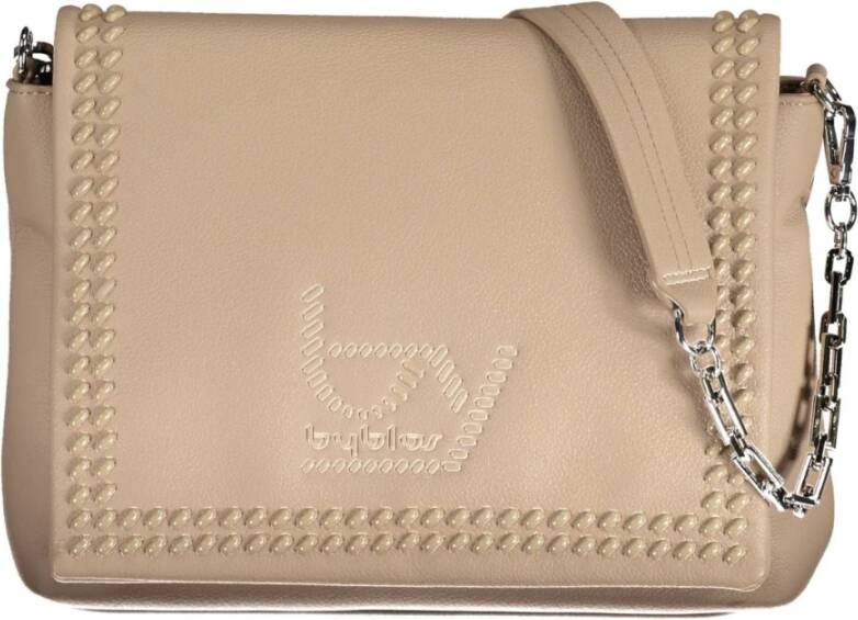 Byblos Beige Polyurethaan Handtas met Schouderhengsel en Afneembare Riem Beige Dames
