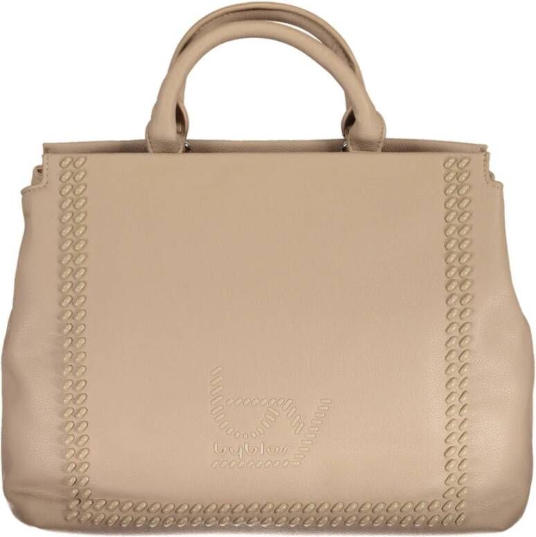 Byblos Beige Handtas met 2 Handvatten en Afneembare Schouderband Beige Dames