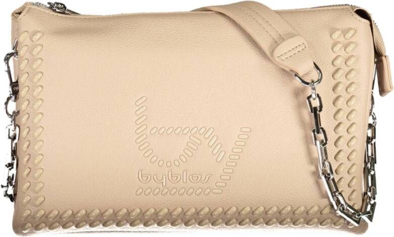 Byblos Chique Beige Schoudertas met Kettinghandvat Beige Dames