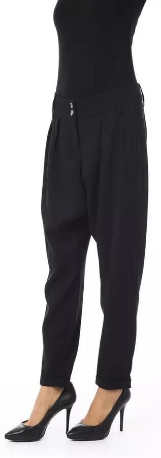 Byblos Zwarte Oversized Broek met Voor- en Achterzakken Black Dames - Foto 4
