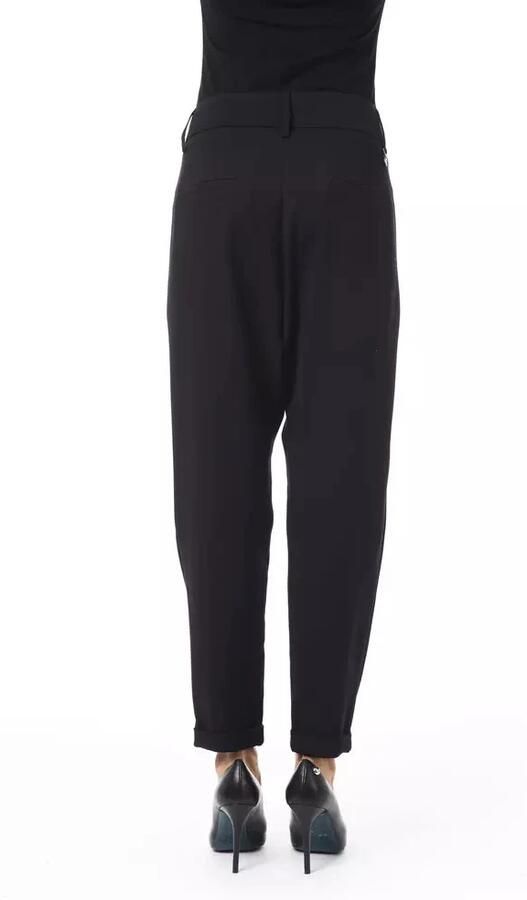 Byblos Zwarte Oversized Broek met Voor- en Achterzakken Black Dames - Foto 2