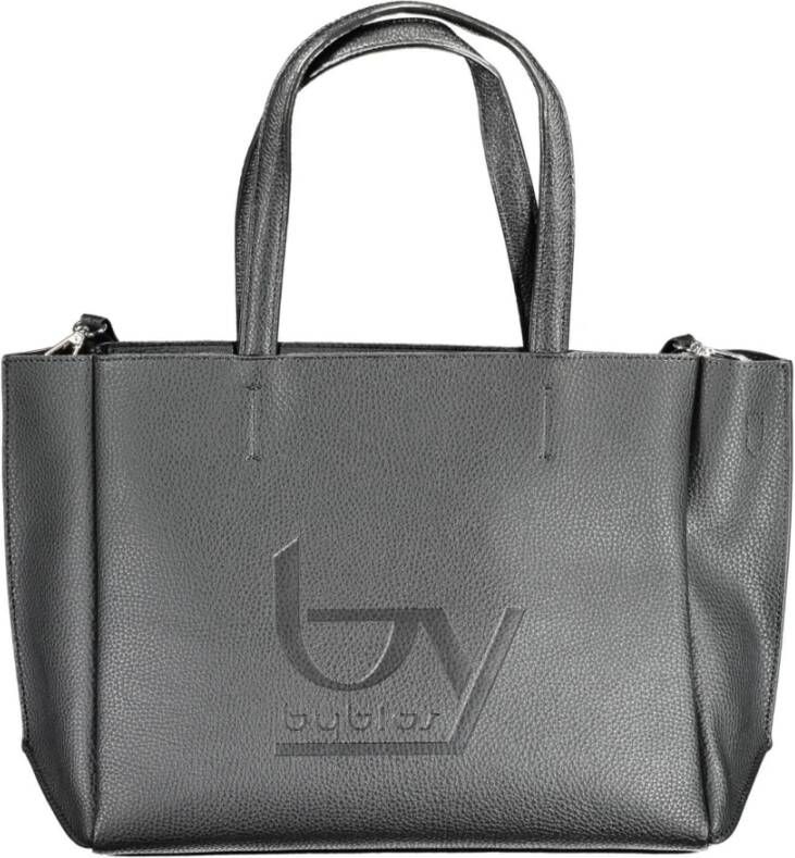 Byblos Elegante zwarte bedrukte handtas met handvatten Black Dames