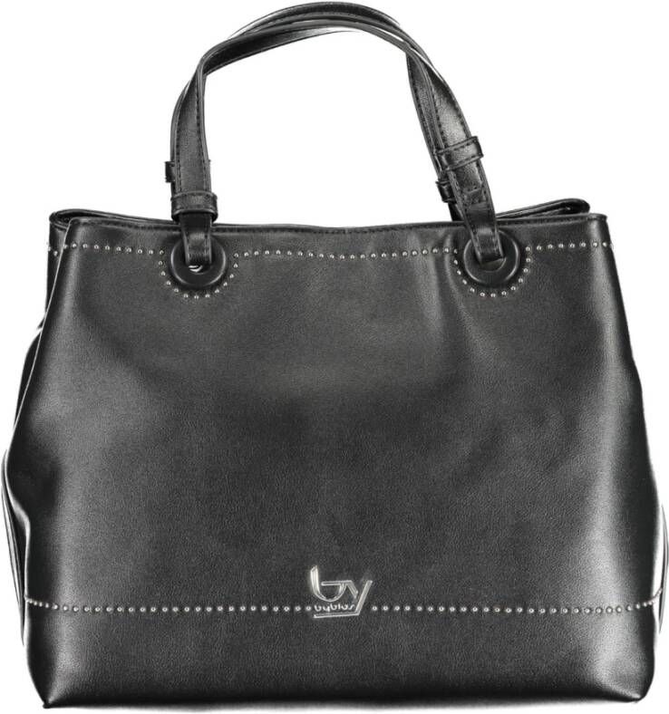 Byblos Zwarte Twee-Compartimenten Handtas met Contrasterende Details Black Dames
