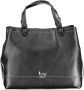 Byblos Zwarte Twee-Compartimenten Handtas met Contrasterende Details Black Dames - Thumbnail 1