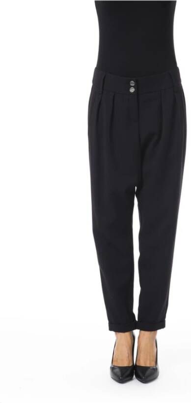 Byblos Oversized Broek met Amerikaanse Zakken Zwart Dames