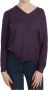 Byblos Paarse V-hals Wollen Pullover Top Purple Dames - Thumbnail 1