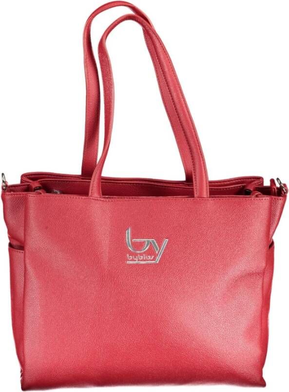 Byblos Rode Polyurethaan Handtas met Schouderhandvatten en Afneembare Kettingriem Rood Dames