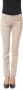 Byblos Slim Fit Kettingdetail Aangepaste Knoop Broek Beige Dames - Thumbnail 1