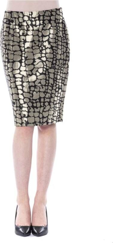 Byblos Stralende Gouden Tube Korte Rok Multicolor Dames
