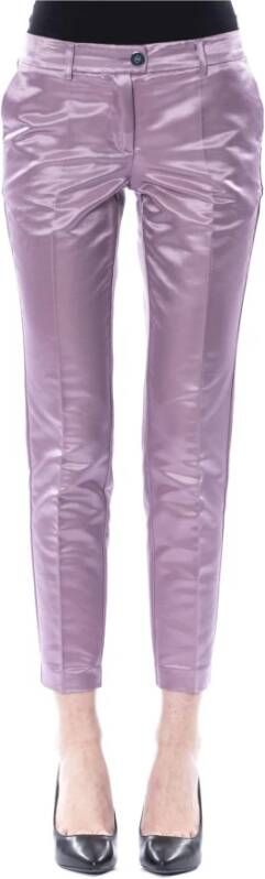 Byblos Paarse Katoenen Jeans & Broek met Zakken Purple Dames