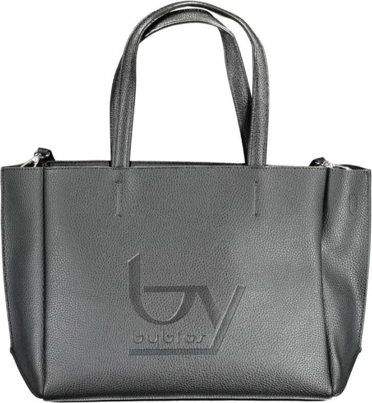 Byblos Elegante zwarte bedrukte handtas met handvatten Black Dames