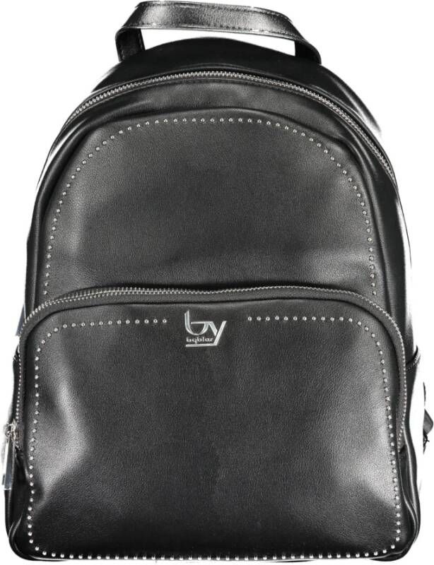 Byblos Zwarte Polyethyleen Rugzak met Contrasterende Details Black Dames