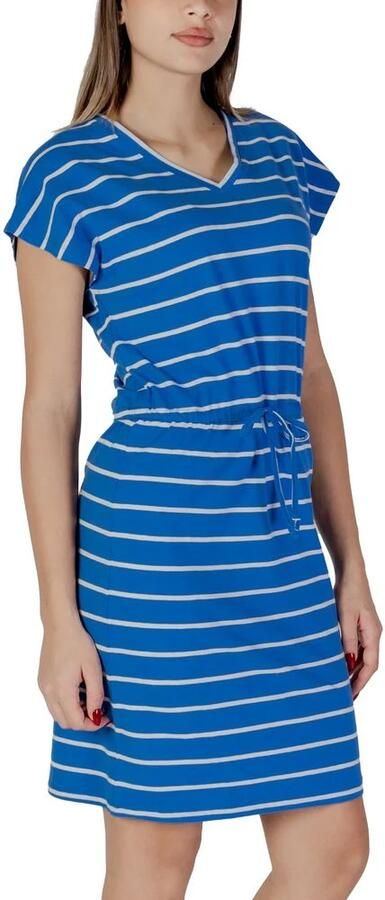 B.Young Blauwe Katoenen Jurk Lente Zomer Collectie Blue Dames