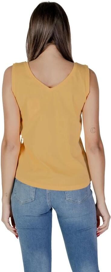 B.Young Gele V-hals Tanktop Casual Stijl Yellow Dames