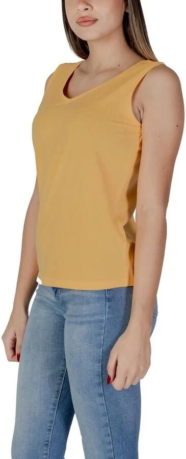 B.Young Gele V-hals Tanktop Casual Stijl Yellow Dames - Foto 2
