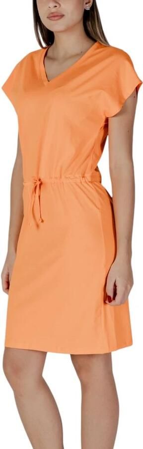 B.Young Oranje Katoenen Mini Jurk Damesmode Orange Dames - Foto 3