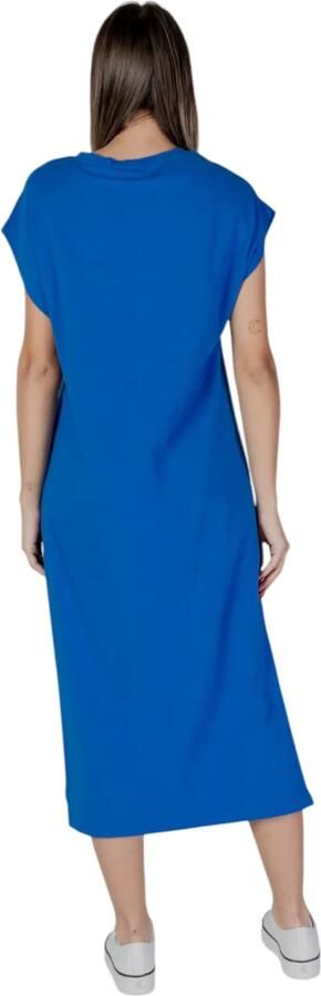 B.Young Blauwe Katoenen Midi Jurk Collectie Blue Dames