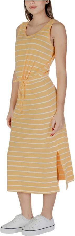 B.Young Gele Katoenen Blend Jurk Lente Zomer Collectie Yellow Dames