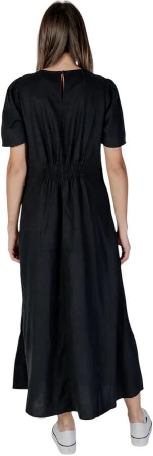 B.Young Linnen Viscose Jurk voor Dames Lente Zomer Black Dames - Foto 3