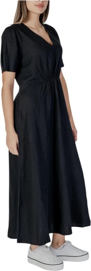 B.Young Linnen Viscose Jurk voor Dames Lente Zomer Black Dames - Foto 2