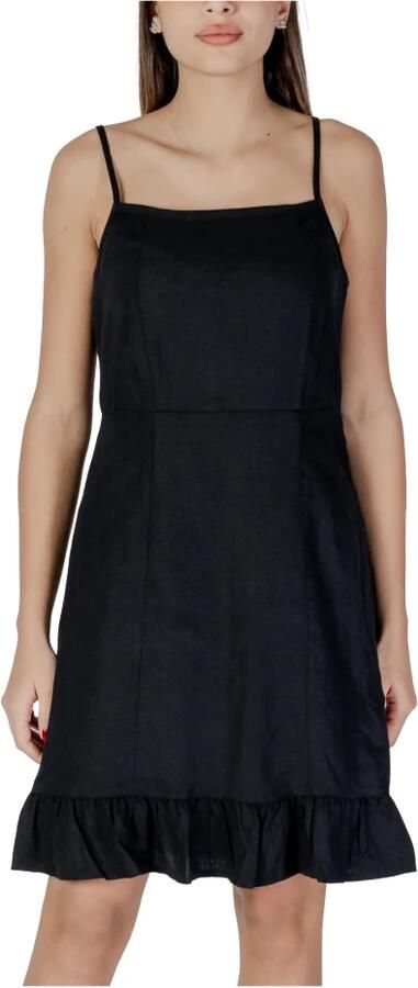 B.Young Linnen Viscose Jurk voor Dames Lente Zomer Black Dames - Foto 4