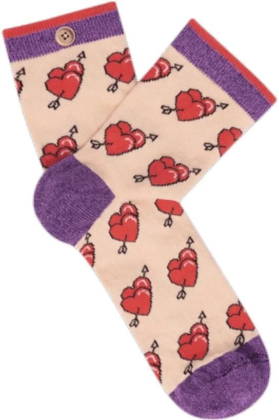 Cabaia Biologische Katoenen Sokken met Houten Knoop Multicolor Dames