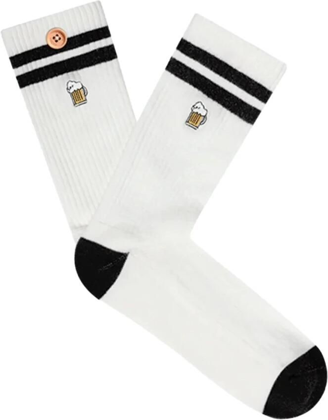 Cabaia Geborduurde sportsokken Logoprint White Heren
