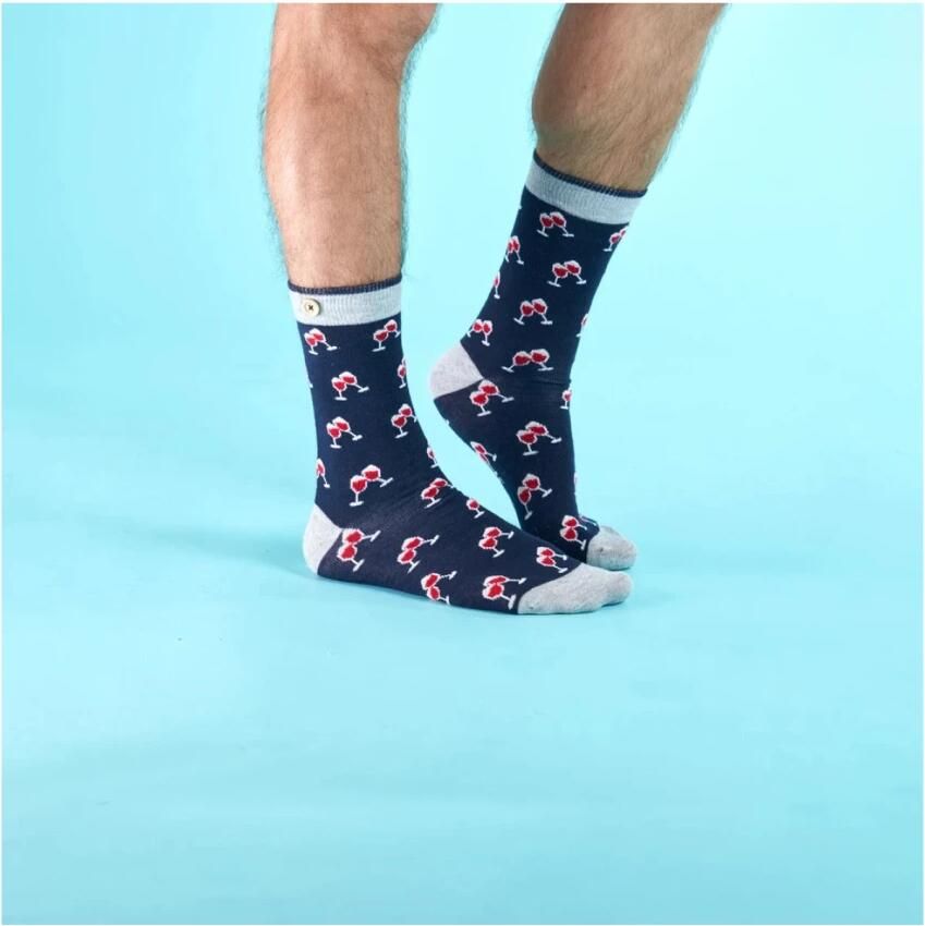 Cabaia Gestreepte Unisex Sokken Onafscheidelijk Blue Heren - Foto 2