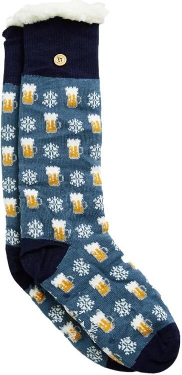 Cabaia Harige Sokken Pantoffels Blauw Multicolor Heren