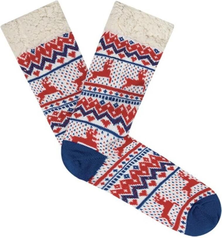 Cabaia Harige Sokken Pantoffels Multicolor Patroon Multicolor Heren
