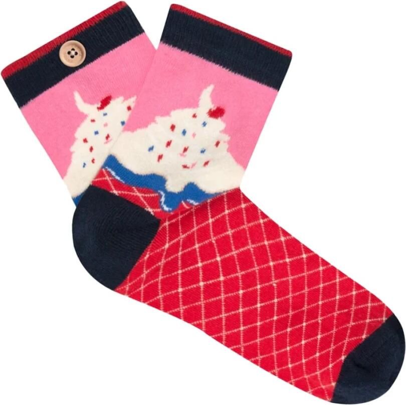 Cabaia Lavendelgeurende Sokken met Knoop Multicolor Dames