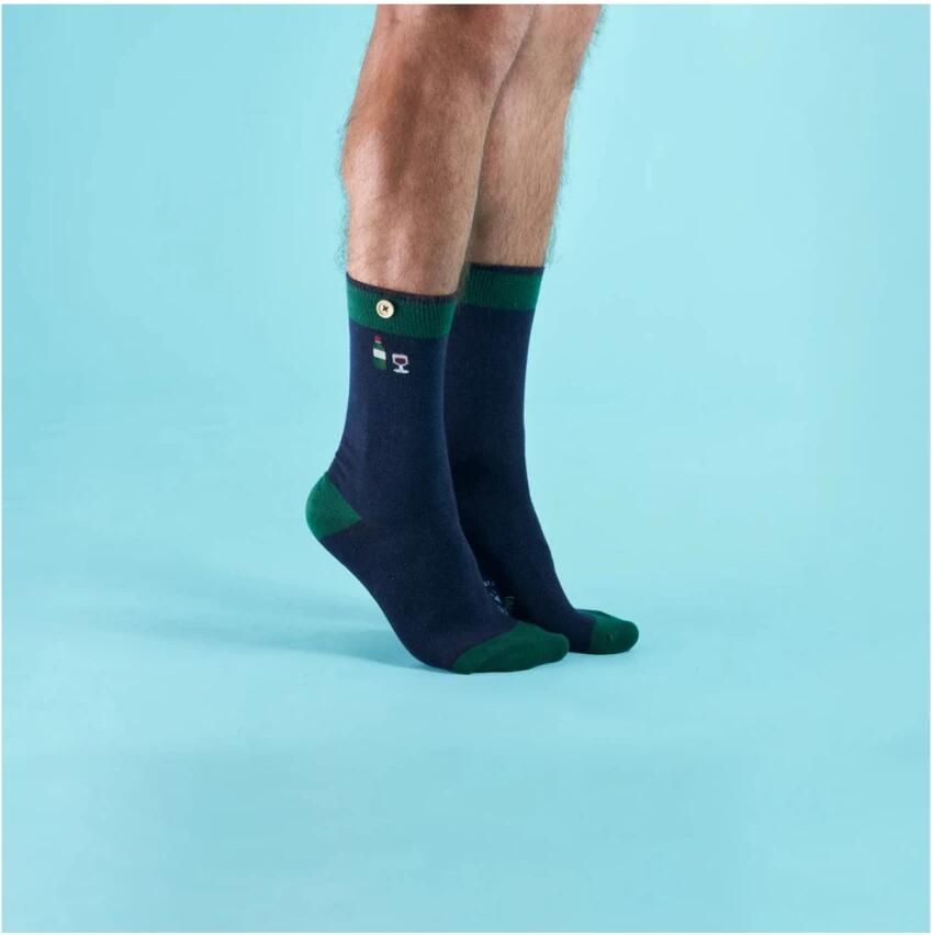Cabaia Onafscheidelijke Sokken Blauw Patroon Green Heren - Foto 2