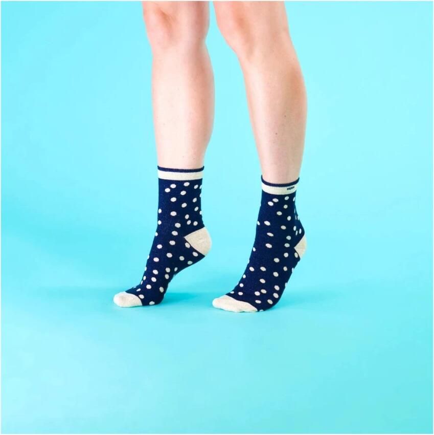 Cabaia Polka Dot Sokken Naadloos Ontwerp Blue Dames - Foto 2