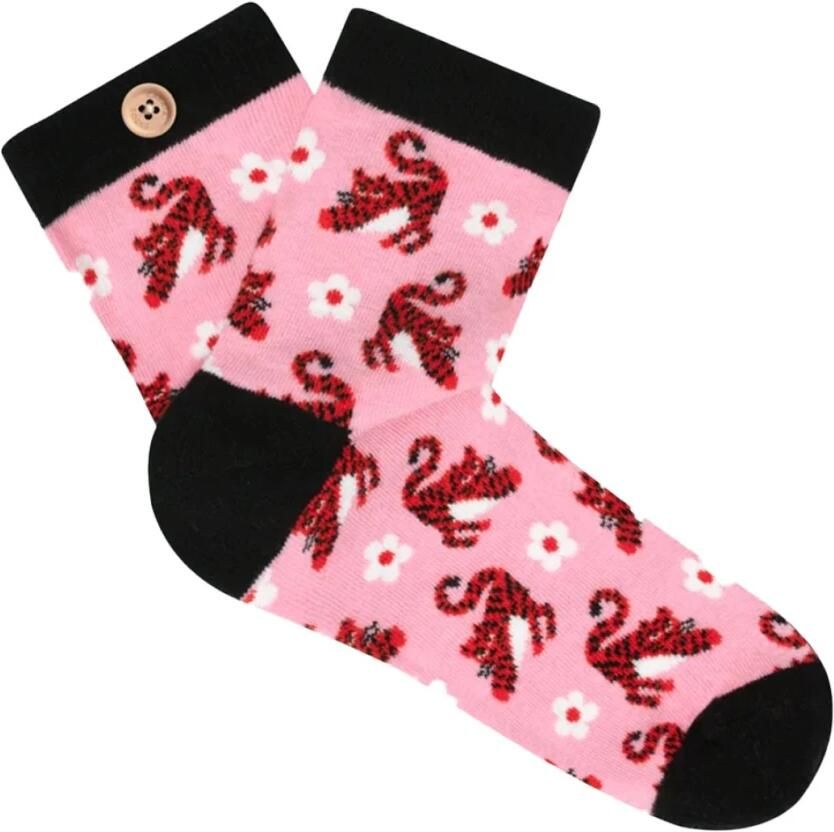 Cabaia Roze Patroon Sokken Onafscheidelijk Multicolor Dames - Foto 3