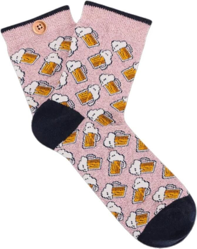 Cabaia Unieke Geknoopte Sokken Rose Lurex Multicolor Dames