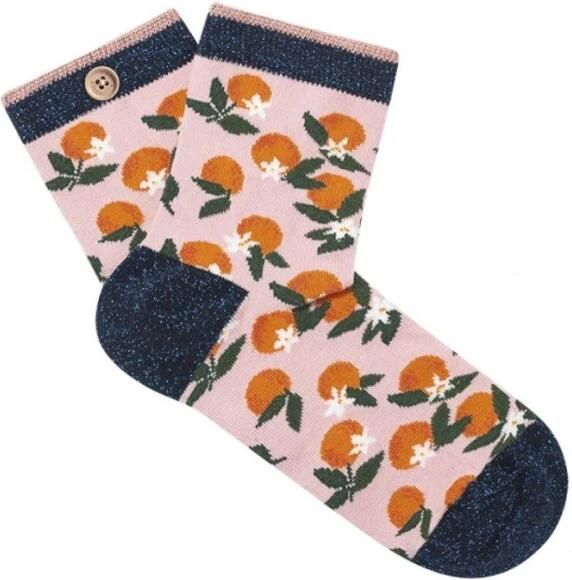 Cabaia Zachte lavendelkatoenen sokken met knoop Multicolor Dames