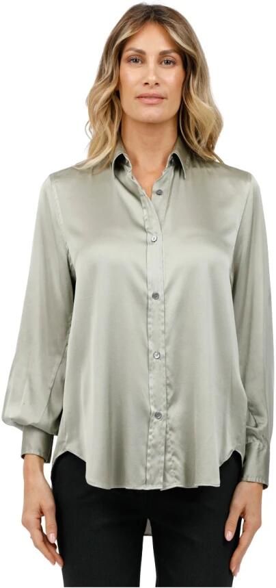 Caliban Casual Overhemd Green Dames