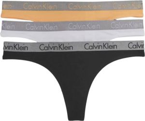 Calvin Klein 3 Pack String Multicolor Qd3560E BP6 Meerkleurig Dames