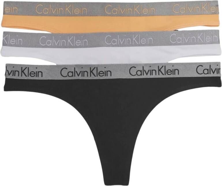 Calvin Klein 3 Pack String Multicolor Qd3561E BP6 Meerkleurig Dames