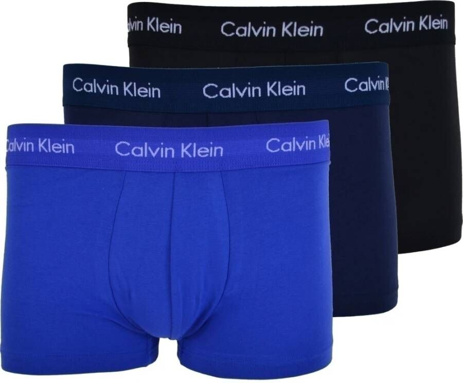 Calvin Klein 3P LOW Rise Trunk 10 Underwear Blauw Heren