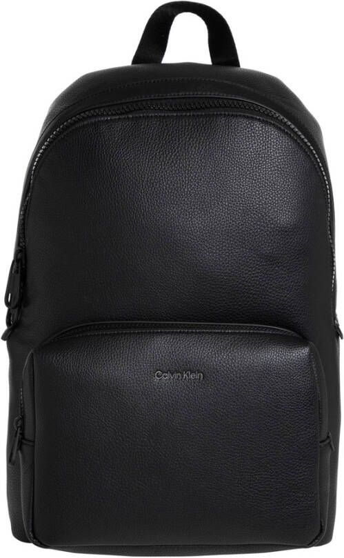Calvin Klein Jeans Zwarte Imitatieleren Rugzak met Ritssluiting Black Heren - Foto 5