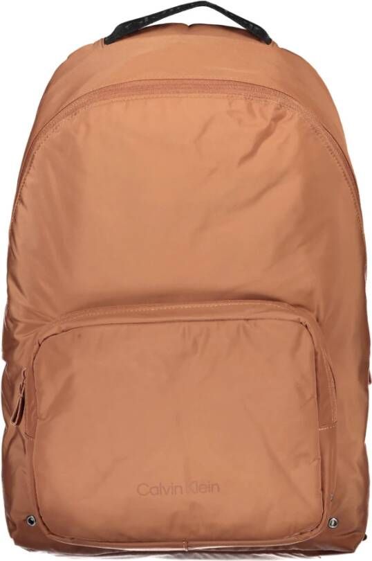 Calvin Klein Bruine Polyester Rugzak met Laptopvak Bruin Heren