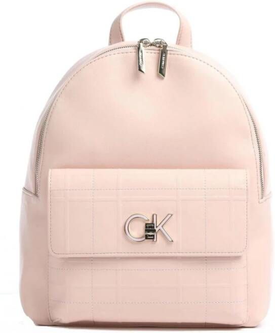 Calvin Klein Stijlvolle Flap Quilt Rugzak Pink Dames
