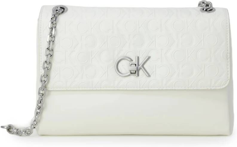 Calvin Klein Crossbody bags Re Lock Ew Conv Crossbody Emb Mn in crème